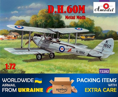 de Havilland DH.60M Metal Moth 1/72 Scale Plastic Model Kit Amodel 72282