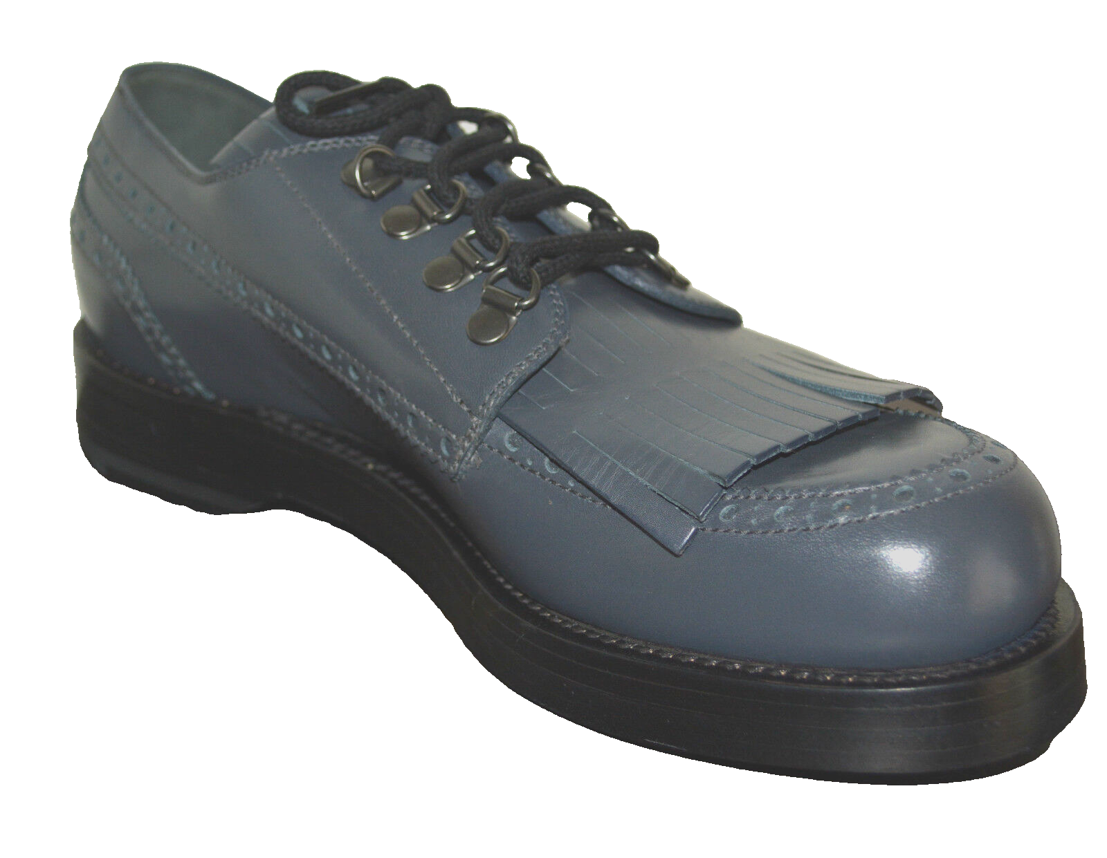 Pre-owned Gucci Goodyear Lace Up Leather Oxfords Shoes Us 9.5 Eu 42.5  9 Italy In Gray