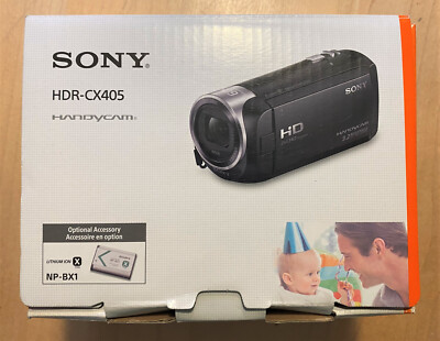 Sony HDR-CX405 Handycam 1080p Full HD Camcorder Excellent Working Box Manuals