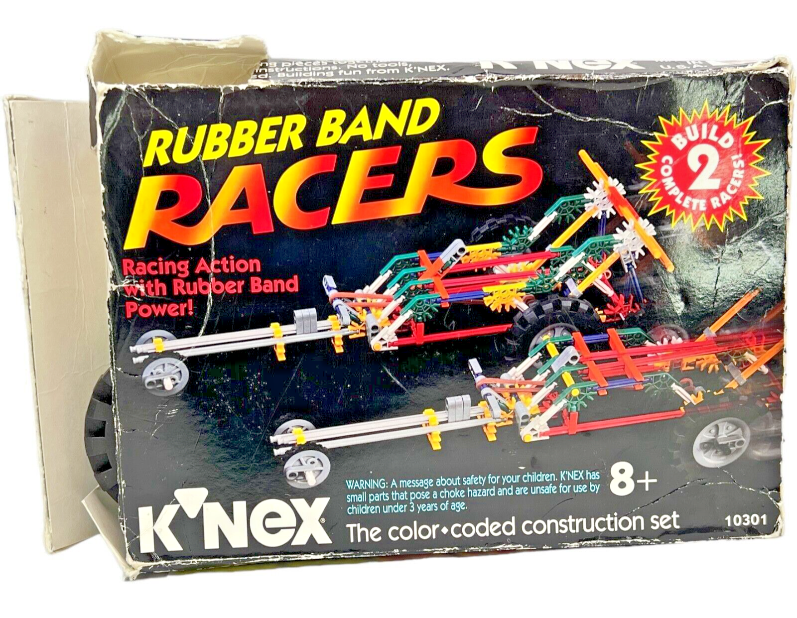 K'NEX Rubber Band Racers 2 Models The Color Coded