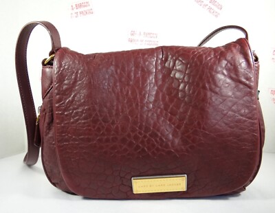 Marc Jacobs Washed Up The Nash Cardamom Brown Leather Messenger Crossbody Bag