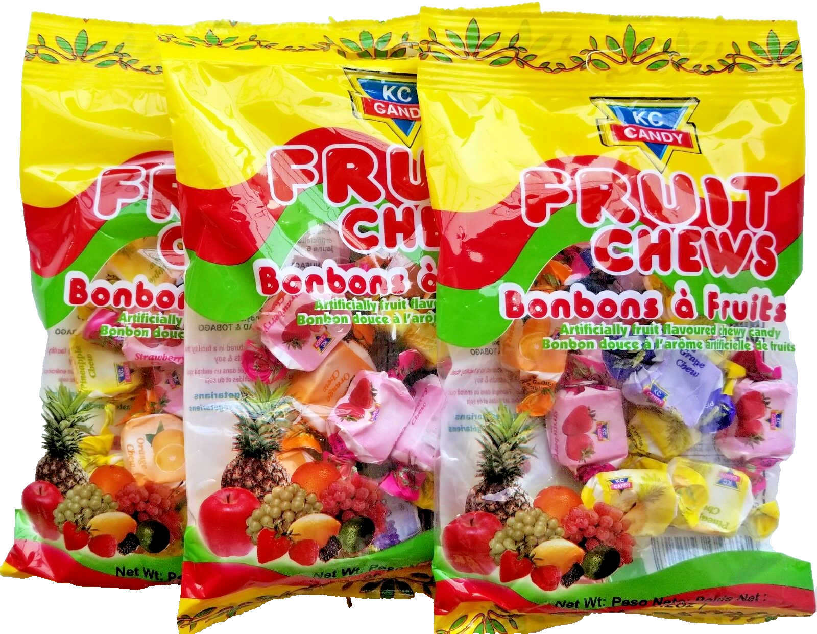 KC Candy Fruit Chews ( fruit flavored chewy candy ) - 3.2 oz (3