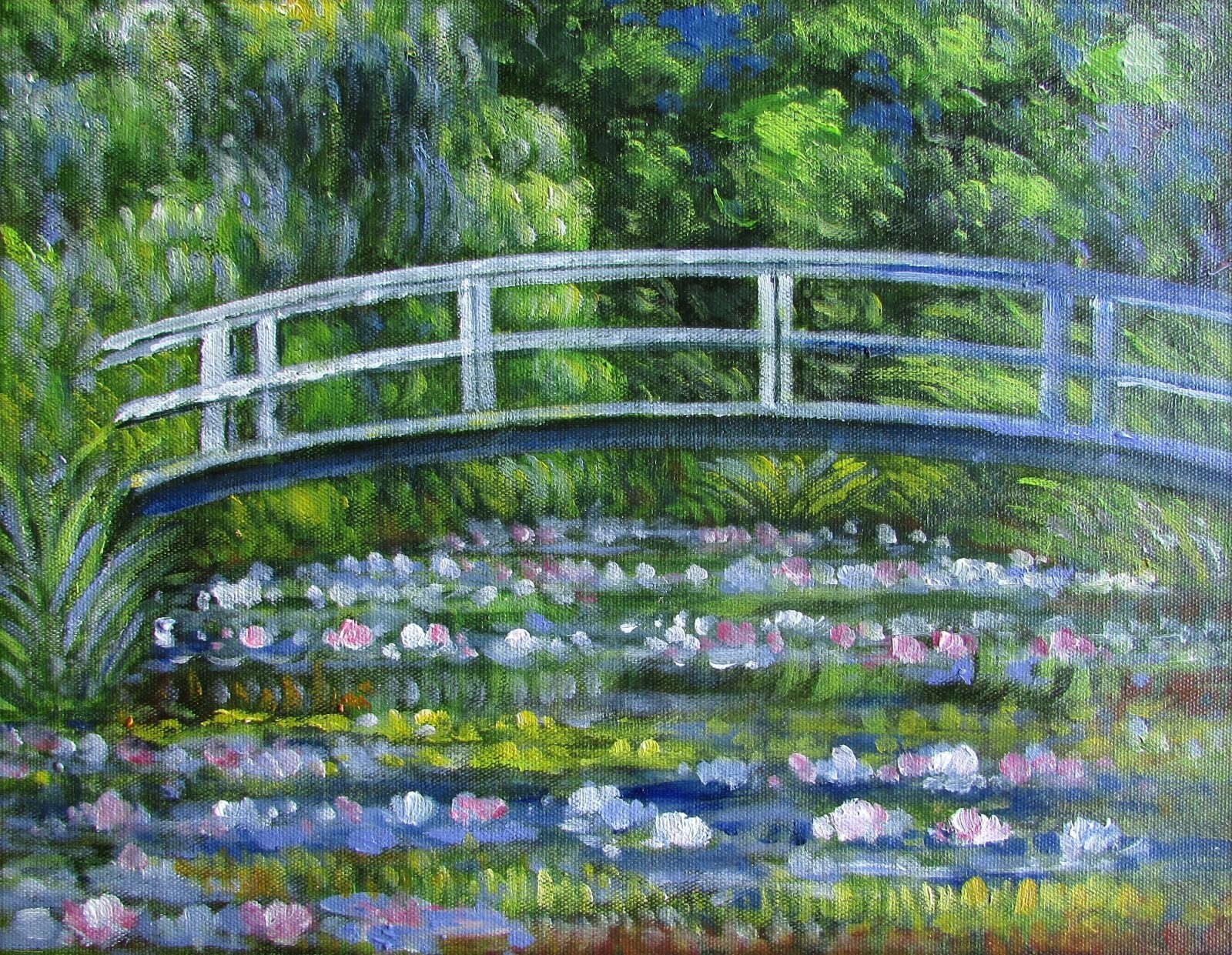 美品　Claude Monet 【arched bridge】 Claude Monet's Water Lilies and Japanese Bridge (1899