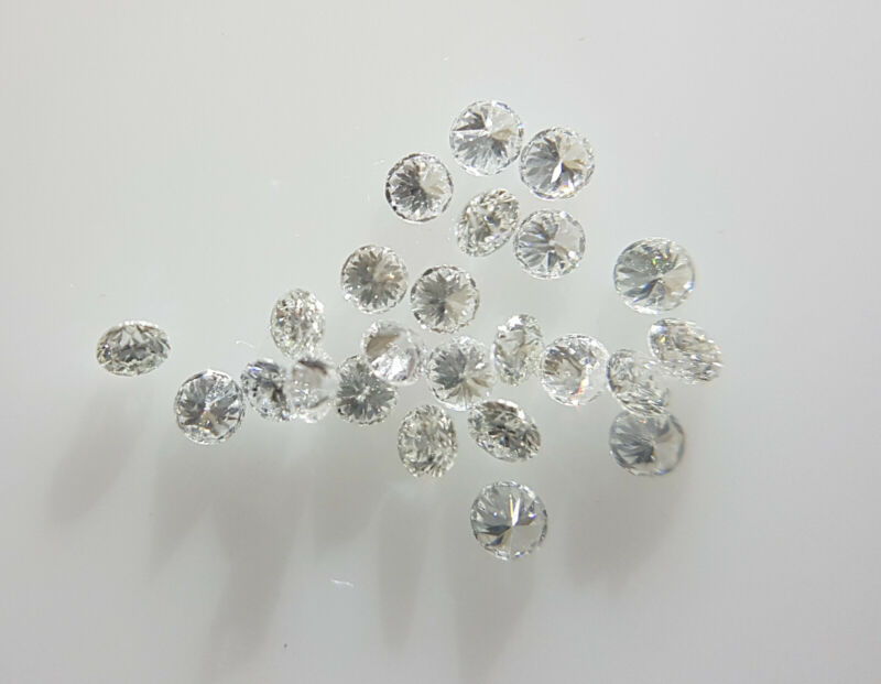 1.5mm 20pc Lot Vs Clarity F Color Natural White Diamonds Loose Brilliant Cut 