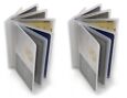 AG Wallets Set of 2 Heavy Duty Vinyl 6 Pages TriFold  Wallet Credit Card Inserts