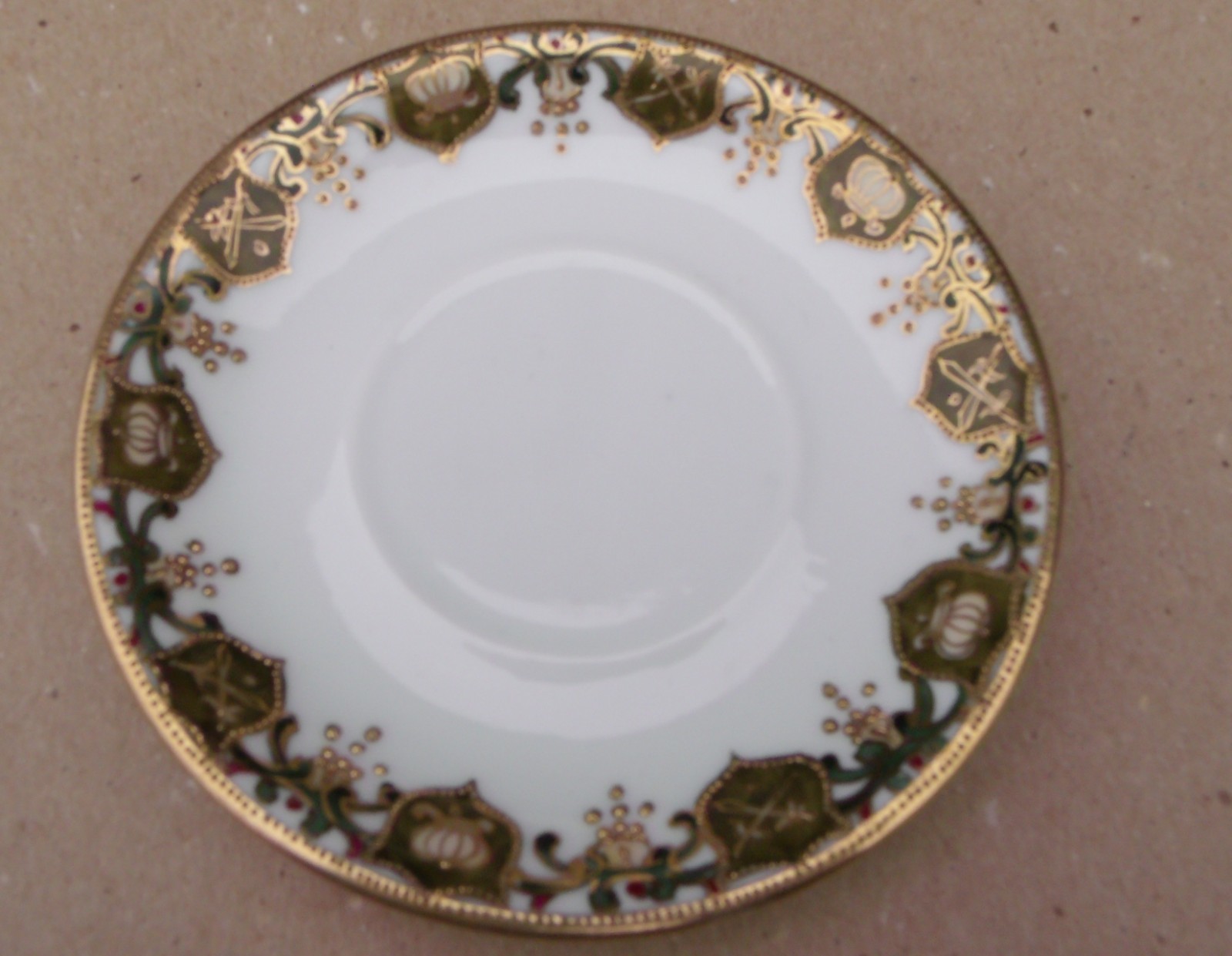 Vintage Morimura Brothers Tiny Tea Cup and Saucer Set 1920 New York, Gold Trim