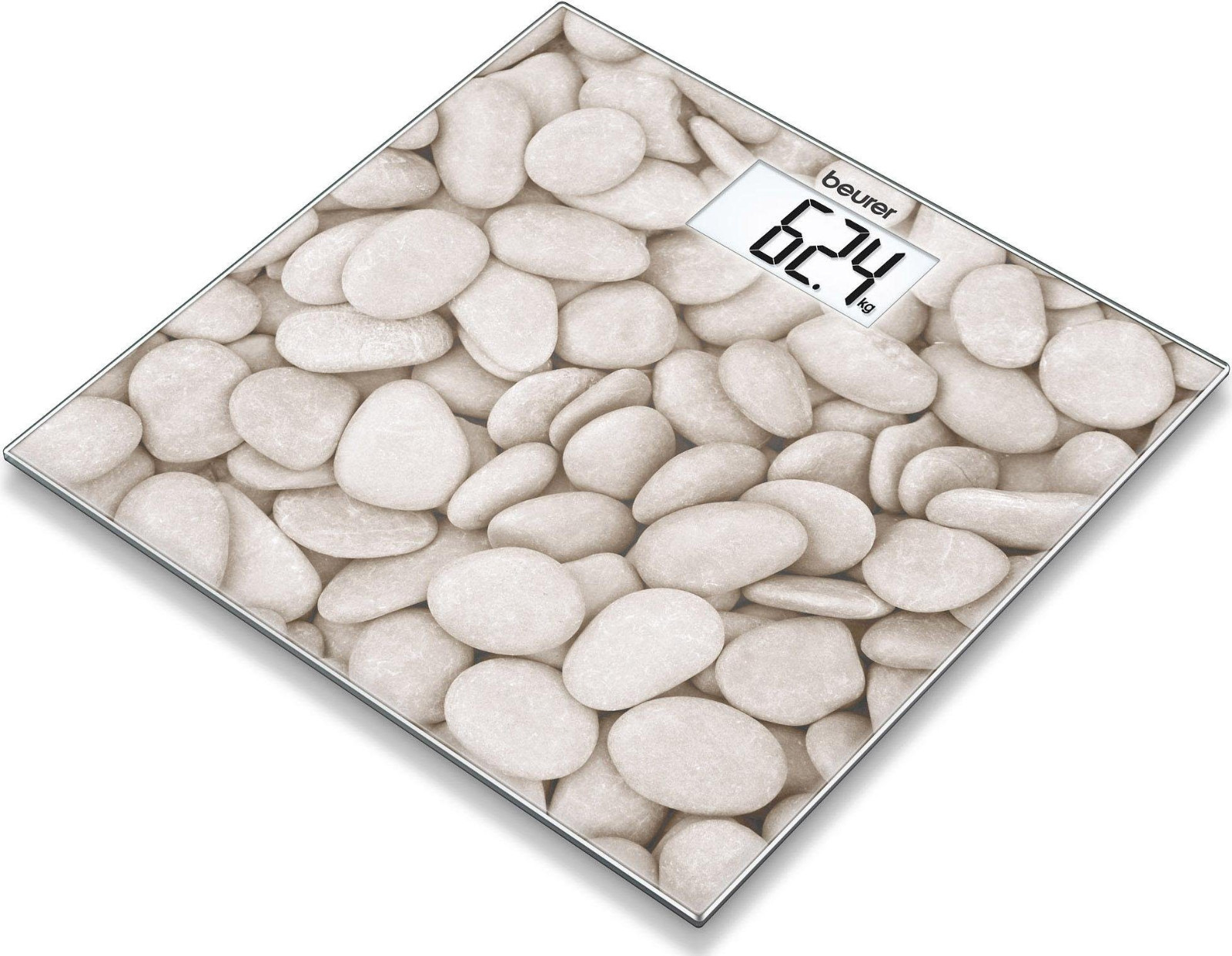 BEURER GS 203 Stone Personenwaage Weiß Grau Steinoptik R159G
