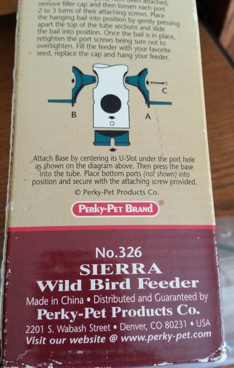 Sierra Wild Bird Feeder Mixed Seed Perky-Pet Brand #326
