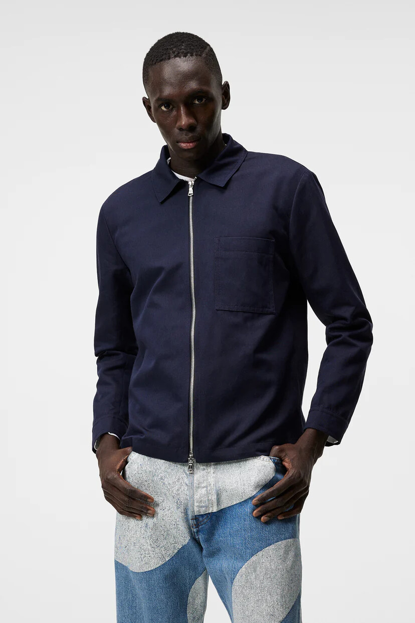 J Lindeberg Men's Jason Cotton Linen Overshirt FMTA07942