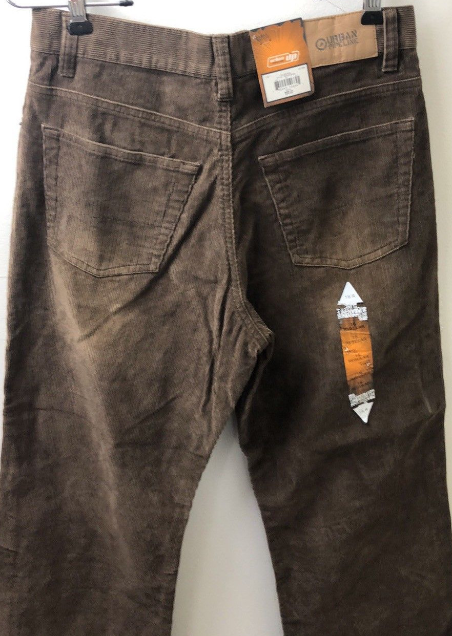 Boys Urban Pipeline Corduroy Pants 16R Brown Bootcut 28 X 28