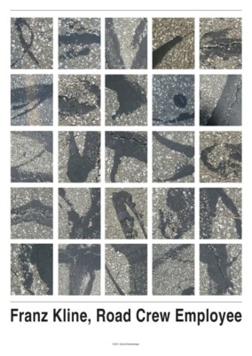 poster by David Greenberger ''Franz Kline Road Crew Employee'' 2011