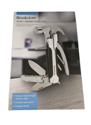 Brookstone 10-in-1 Hammer Multi-Tool Stainless Steel - Brand New!