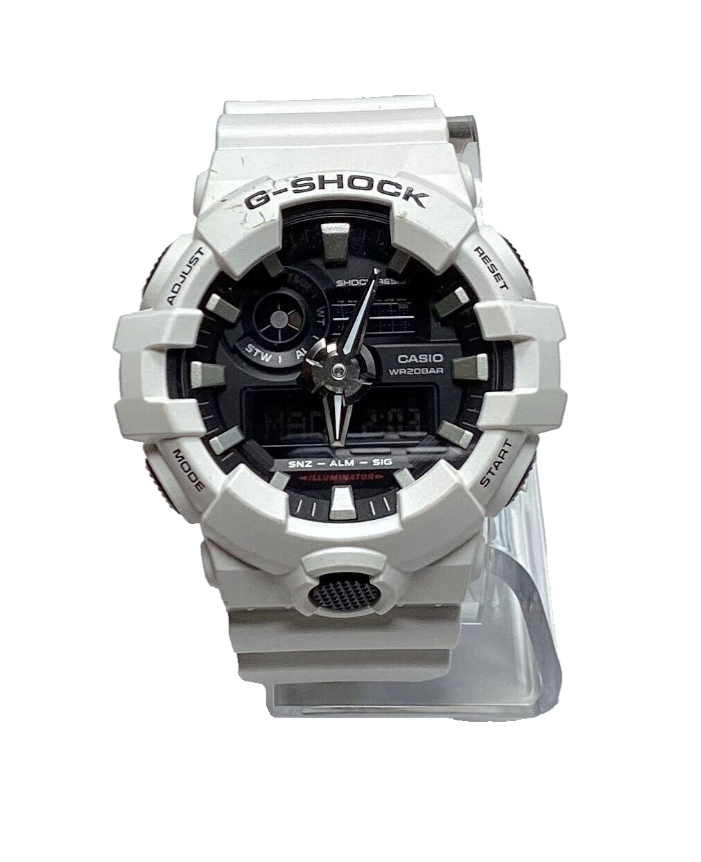 Casio G-Shock GA700 Watch Digital Analog White New Battery
