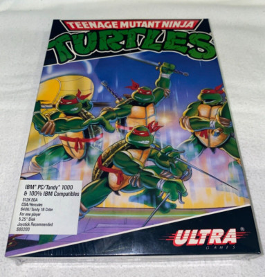 Teenage Mutant Ninja Turtles TMNT IBM PC Tandy 1989 NEW FACTORY SEALED, NR MINT!