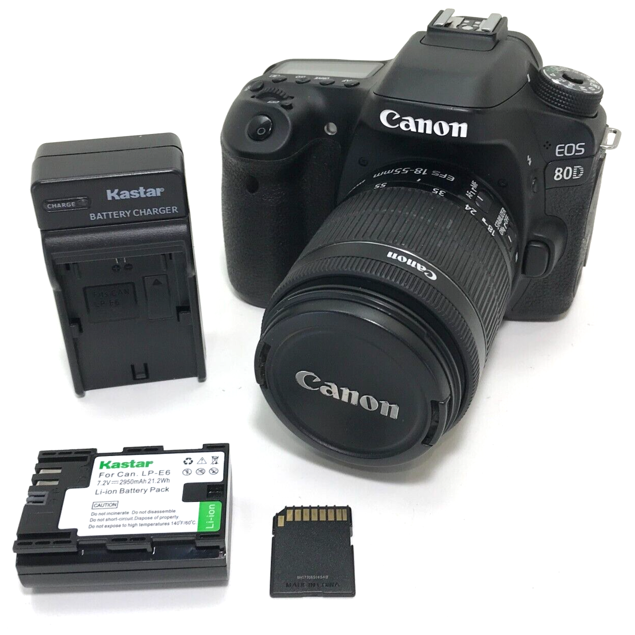 Canon EOS 80D 本体 + 付属品 Canon EOS 80D 24.2 MP Digital SLR Camera W/ EF-S 18-55mm