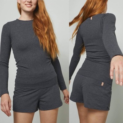 

Женские шорты Lunya Restore, серые, большие, Grey, LWL6071