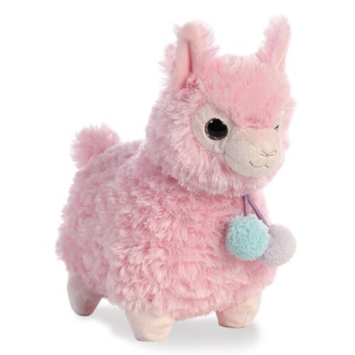 Aurora Lychee The Puffy Pink Llama Stuffed Animal Plush Toy 