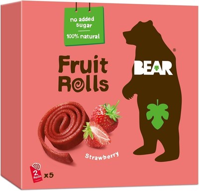 BEAR Fruit Rolls Strawberry (5 x 20g) 100g Free Shipping World Wide