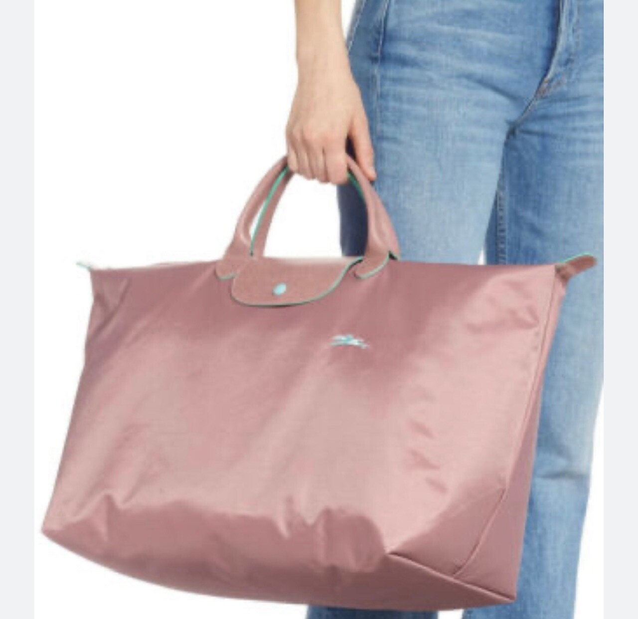 LONGCHAMP Bag LE CLUB PLIAGE Limited Ed ANTIQUE PINK Large