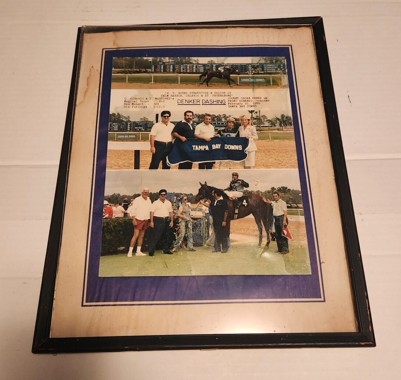 Vintage Denker Dashing Tampa Bay Downs Winners Circle Photo