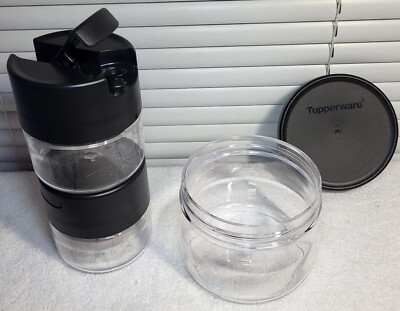 Tupperware Counterscaping 3 piece set. 2 small pour all & 1 lg Spice Cont. New!