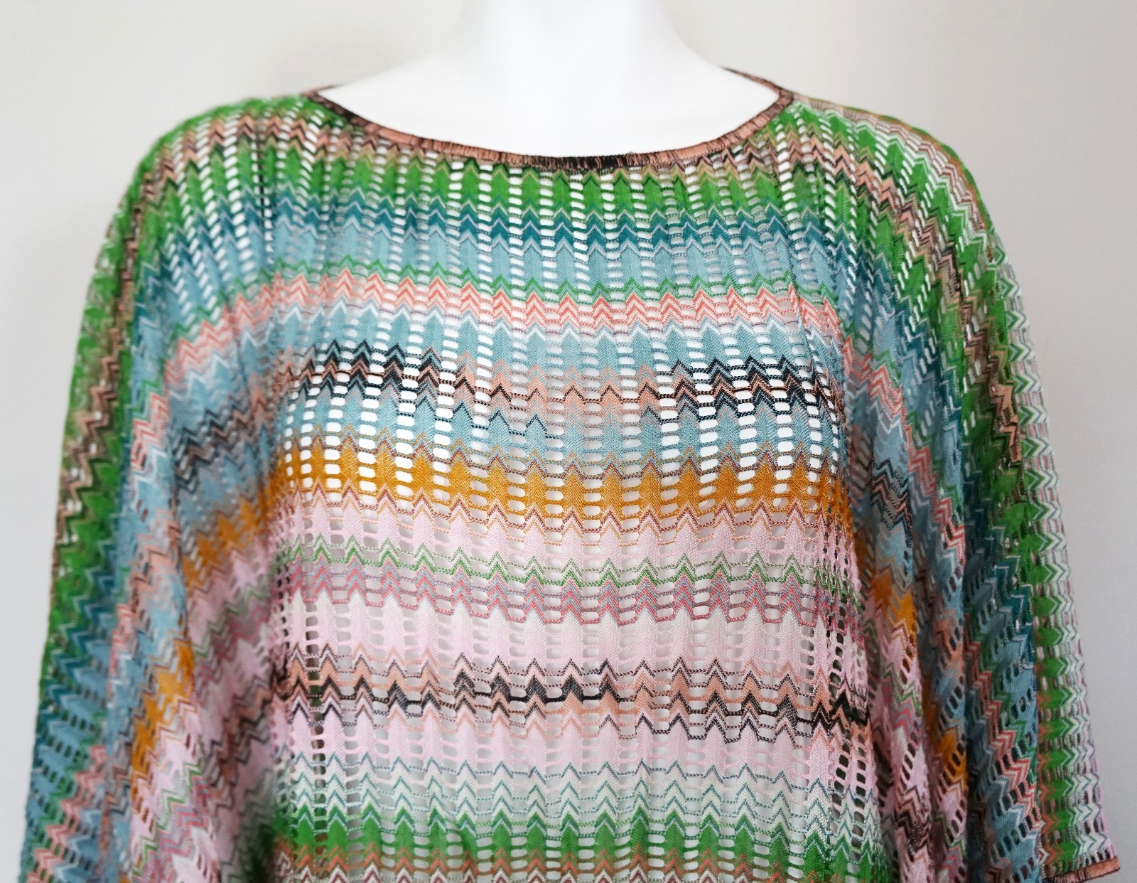 【MISSONI】ストライプ llic crochet-knit coverup Missoni Missoni Crochet Multi Stripe Swim Cover Up