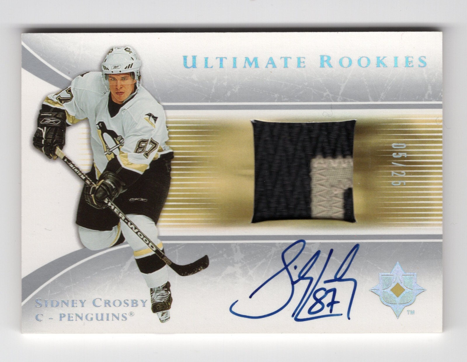 CafeRuruプロフ必読お願いします☆　0604 2005-06 Ultimate Collection SIDNEY CROSBY Auto Patch Jersey