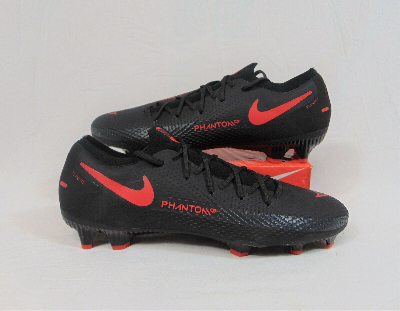 Nike Phantom GT Pro FG Flyknit Black & Red Soccer Cleats Sz Nike Phantom GT Pro FG Flyknit Black & Red Soccer Cleats Sz
