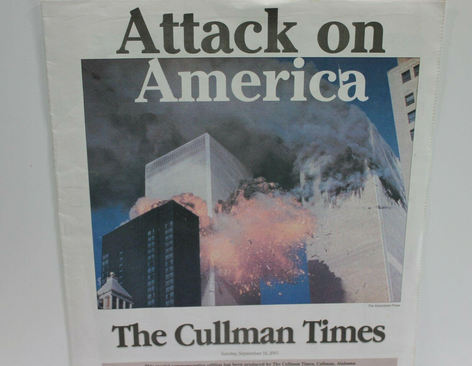 Attack on America 911 Newspaper Commemorative Cullman Alabama ...