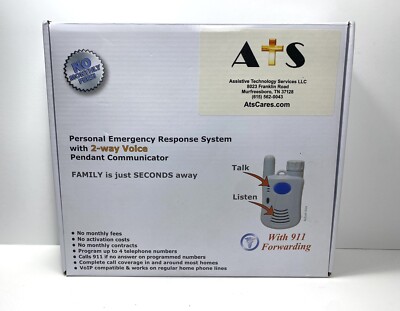 ATS Personal Emergency Response System 2-Way Voice Pendant Communicator Set