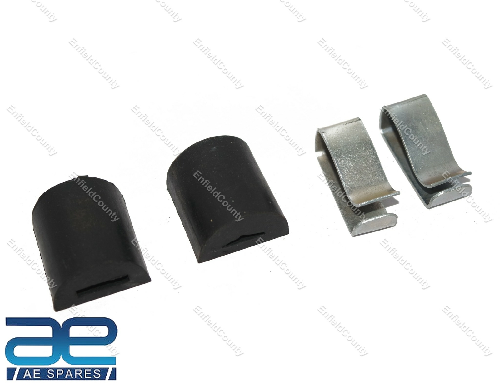Lambretta Scooter Side Panel Buffers Pair With Clips 