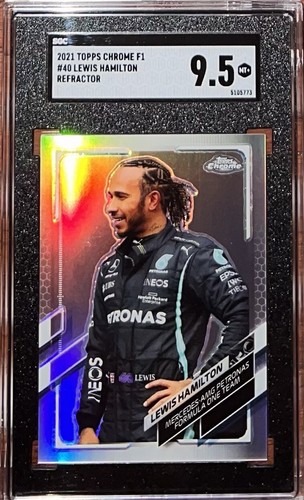 LEWIS HAMILTON 2021 Topps Chrome Formula 1 Refractor #40 SGC