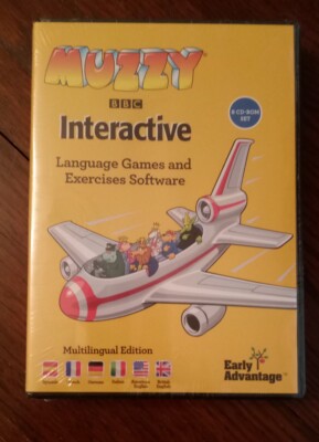 Muzzy Interactive 8 CD-ROM Set BBC Language Games Multilingual Edition Software