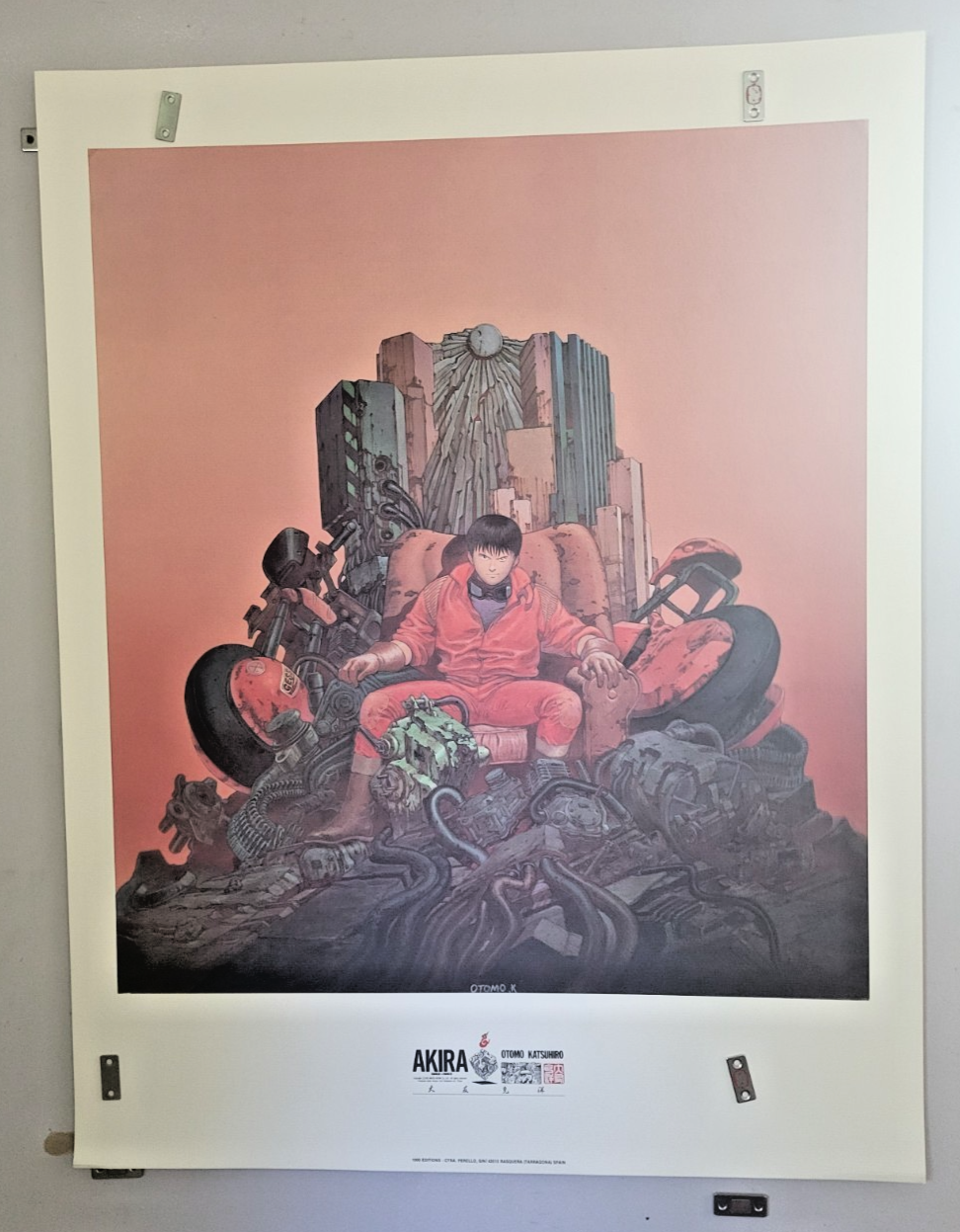 第6巻表紙 額装 1000 Editions AKIRA POSTER AKIRA Large Print 1000 Editions Spain Katsuhiro Otomo Very