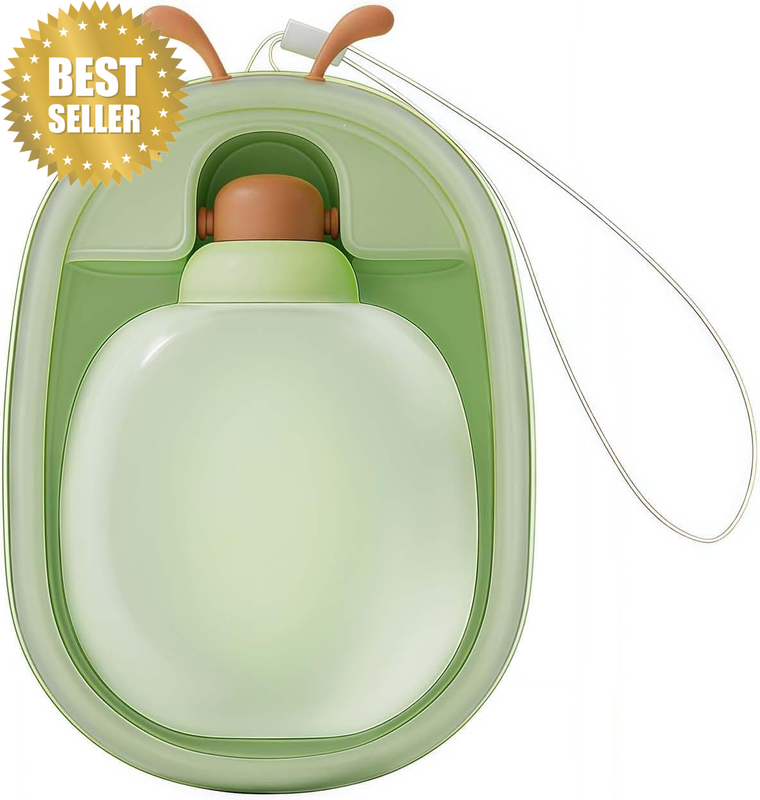 Dog Water Bottle, 17Oz, Green, Portable Dog Water Dispenser and Bowl, Leak-Proof