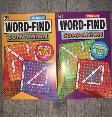 Lot 2 Kappa Word Find Companion Vol 339/340 - 58 Puzzles Each Book Hours of Fun