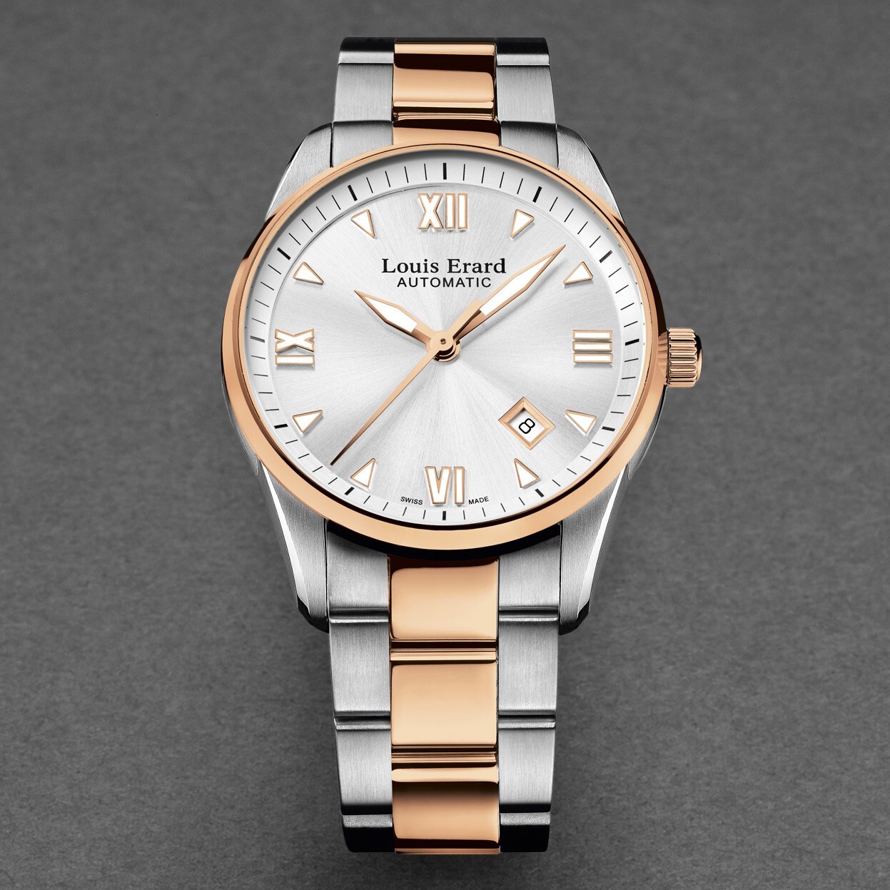 Pre-owned Louis Erard Louiserard Heritage, L T/t, Sil-d,t/t-b,m A