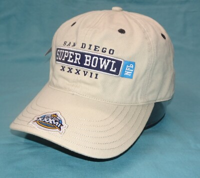NEW = Reebok = Super Bowl XXXVII 37 =  San Diego CALIFORNIA Cap Hat ADJUSTABLE