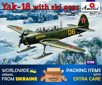 Yak-18 With Ski Gear 1946 Year 1/72 Scale Plastic Model Kit Amodel 72195
