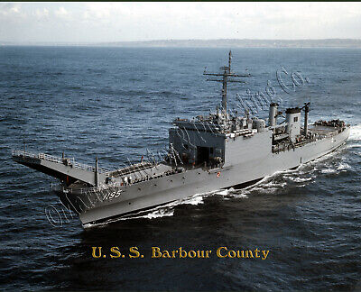 USS BARBOUR COUNTY LST 1195 Personalized Navy Ship Photo on Canvas Print