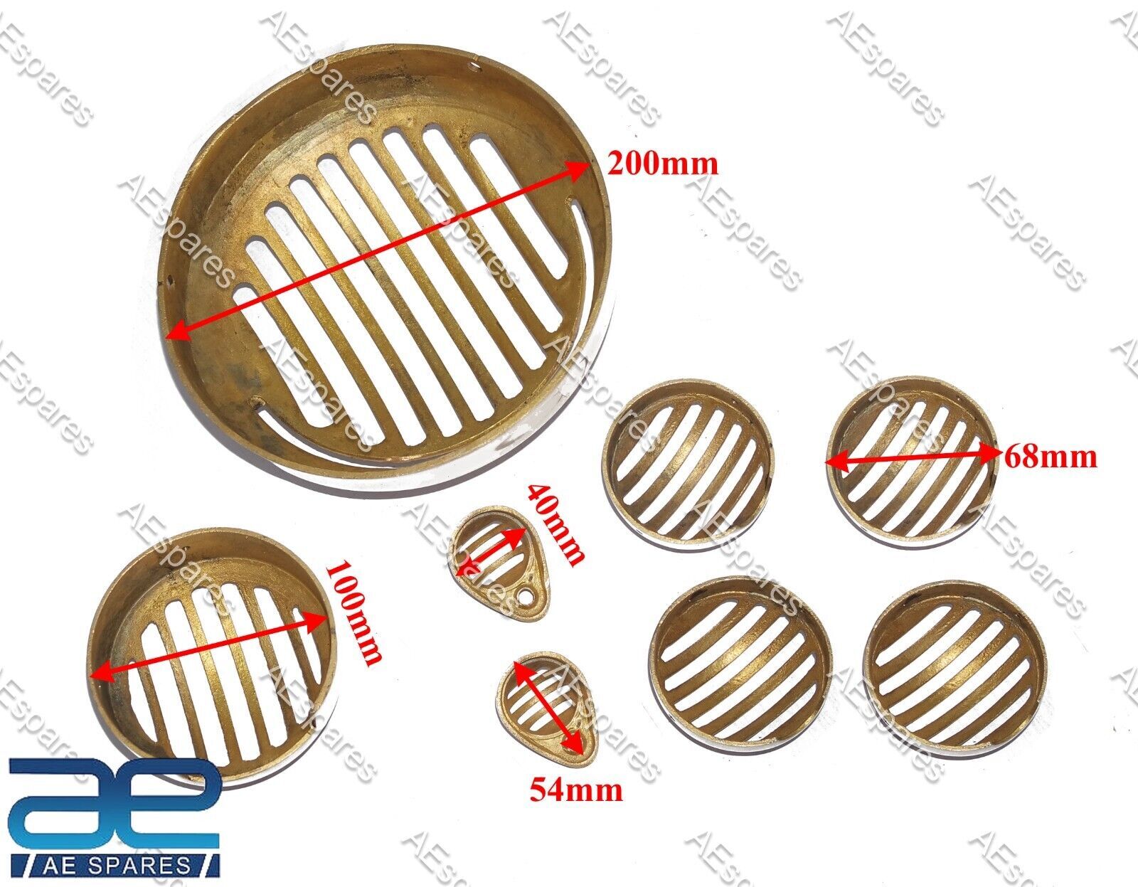 Headlight Cover Grill Set Brass For Royal Enfield New Classic 350cc Reborn  