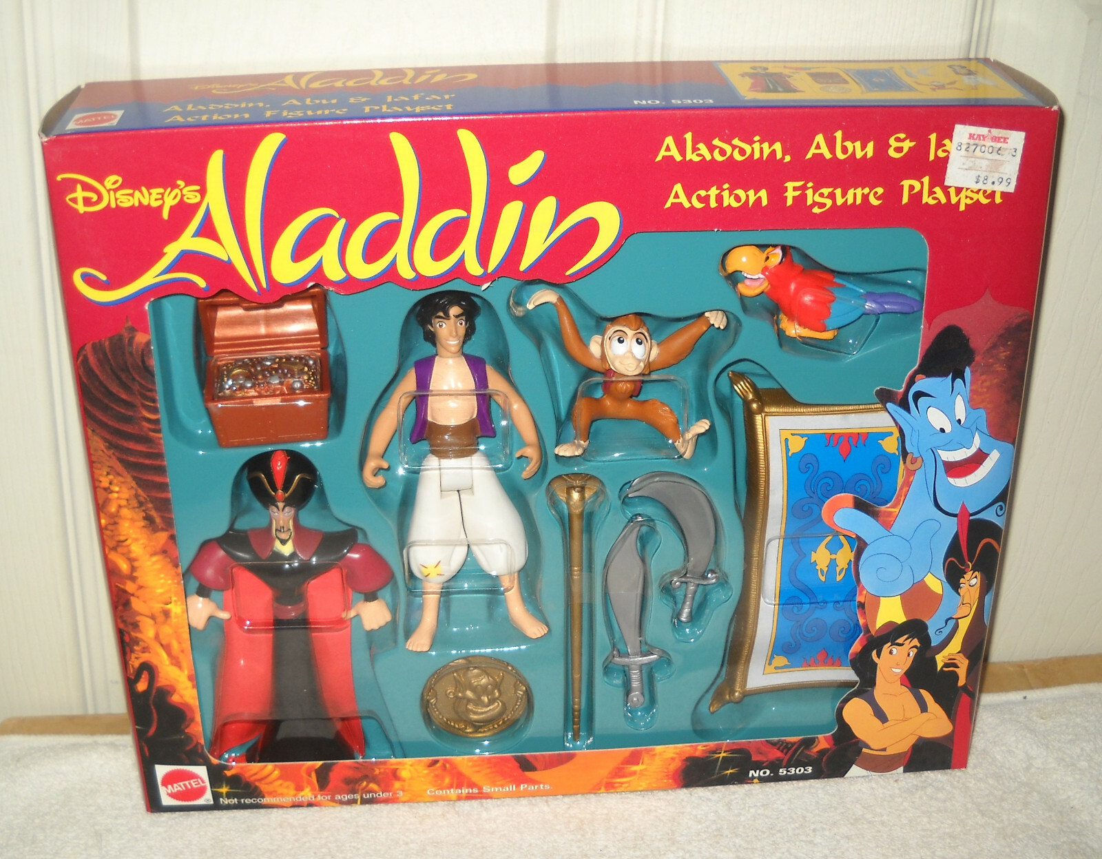 11249 Vintage Mattel Disney Aladdin Action Figure Playset
