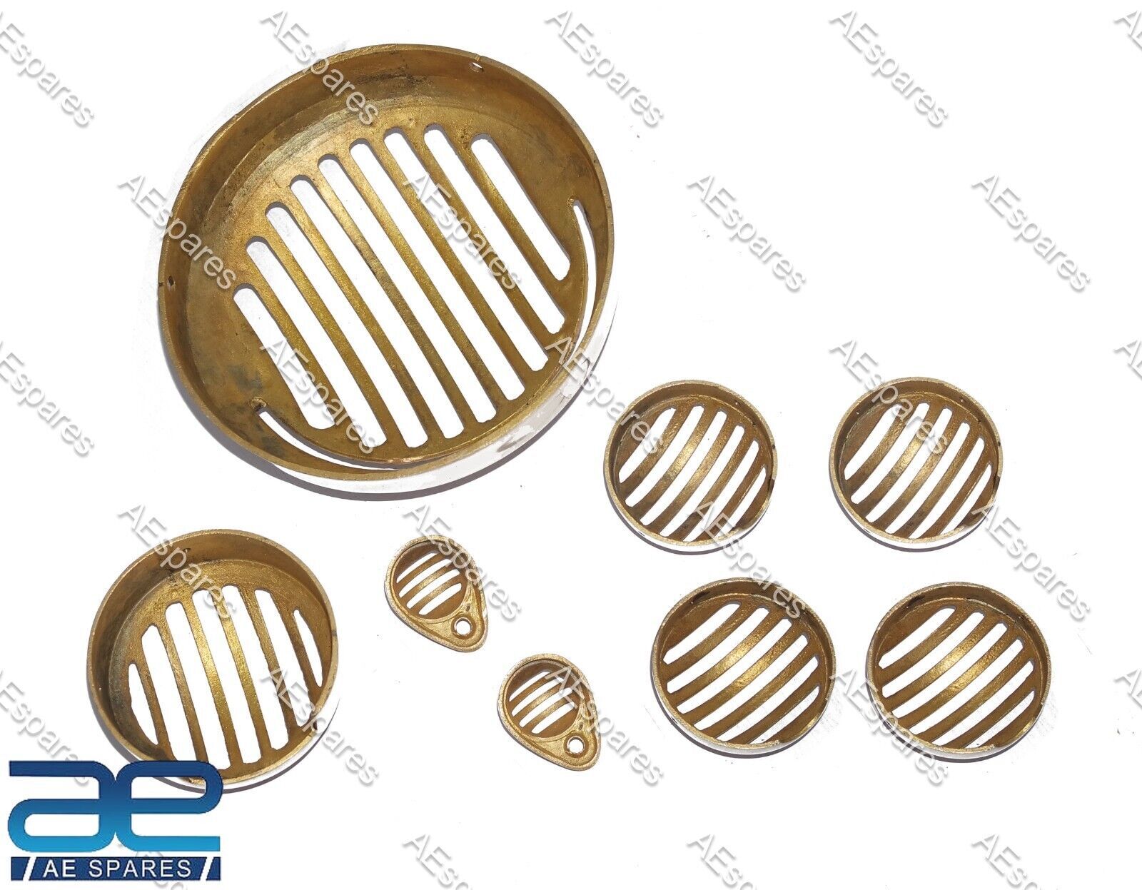 Headlight Cover Grill Set Brass For Royal Enfield New Classic 350cc Reborn  