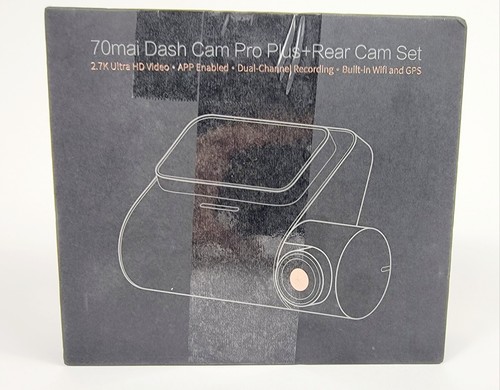 70mai Dash Cam Pro Plus + Inc Rear Cam, Built-in Wifi, GPS