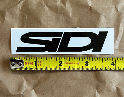 Sidi sticker decal, genuine, original, Black, 3.5'' x 1'', NEW