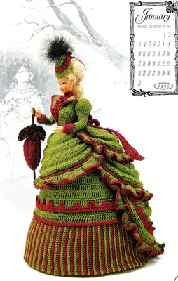 Annies Victorian Lady Crochet Pattern Centennial January 1993 Barbie Dress NEW