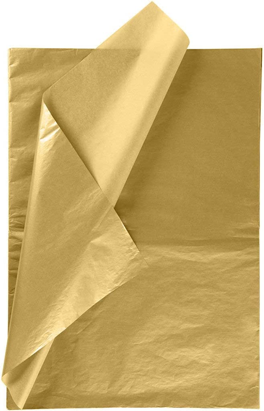 - Metallic Gold Tissue Paper For Diy Crafts,pack Bags
