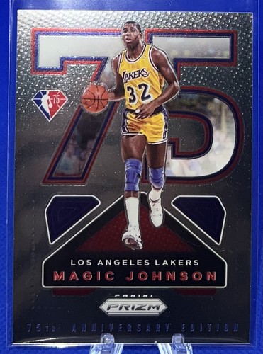 2021-22 Prizm Magic Johnson NBA 75th Anniversary Logo SSP