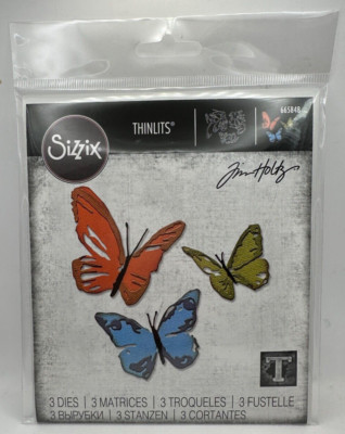 Sizzix Tim Holtz Thinlits Die BRUSHSTROKE BUTTERFLIES 665848
