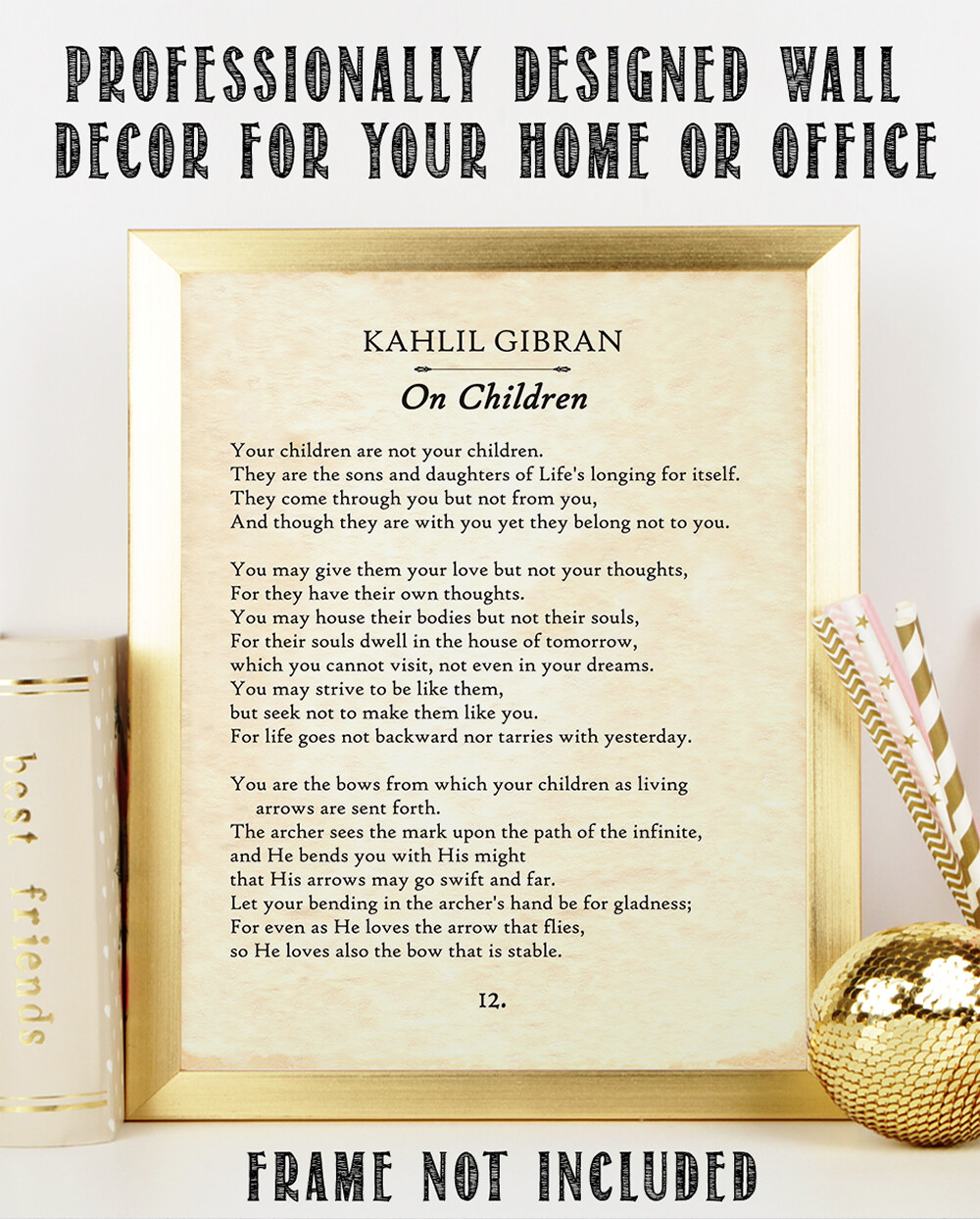 Kahlil Gibran - On Children - 11x14 Unframed Typography Book Page Print - Decor